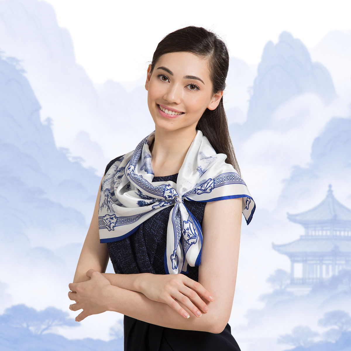 靈感隨行_蘭亭舒序方巾