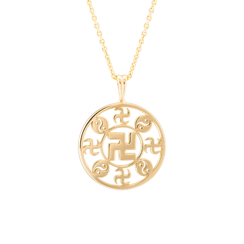 法輪墜子(18K金 17mm)+18K金鍊